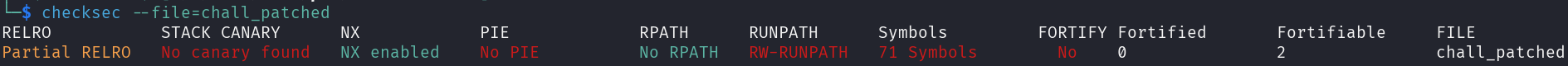 checksec checksec